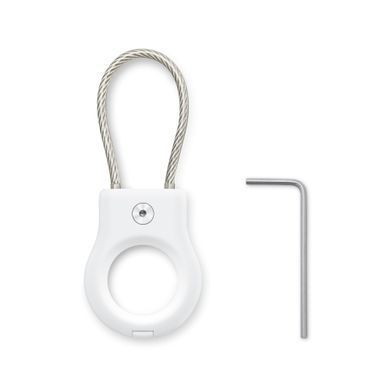 Чохол пластиковий із дротяним тросом Belkin Secure Holder with Wire Cable for AirTag - White (HPTX2)