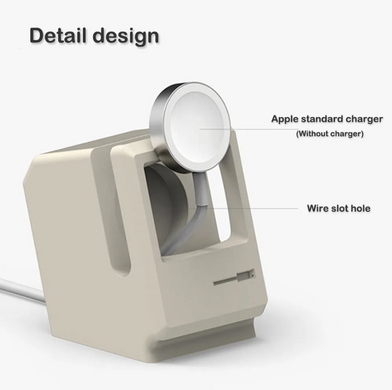 Подставка для Apple Watch в стиле Mac - Белая