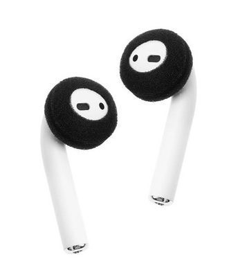 Чорні поролонові амбушюри для AirPods