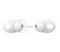 Білі силіконові вакуумні накладки для AirPods 3 - Розмір L