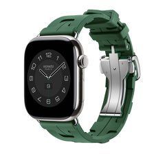 Ремнінець Apple Watch Hermès - 46mm Vert Moyen Kilim Single Tour (MXJQ3)