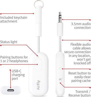 Беспроводной аудиоприемник/передатчик Twelve South AirFly Pro Bluetooth Transmitter