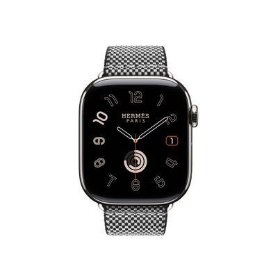Ремінець Apple Watch Hermès - 42mm Noir/Écru Toile H Single Tour (MDFK4)