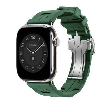 Ремнінець Apple Watch Hermès - 46mm Vert Moyen Kilim Single Tour (MXJQ3)