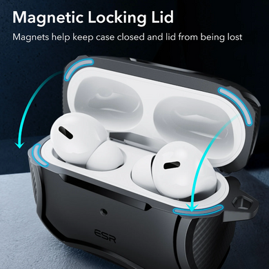Чохол ESR Cyber Tough Case (HaloLock) with MagSafe для AirPods Pro 2 - Чорний