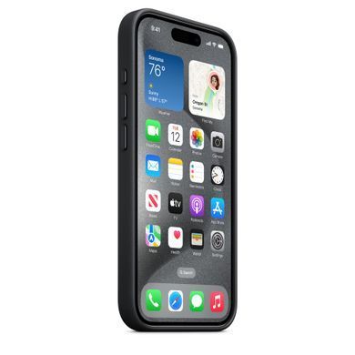 Чохол Apple iPhone 15 Pro FineWoven Case with MagSafe - Black (MT4H3)
