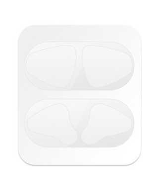 Серебристая пылезащитная наклейка для AirPods 2 Wireless Case