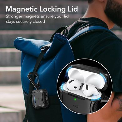 Чохол ESR Cyber Tough Case (HaloLock) with MagSafe для AirPods 4 - Чорний