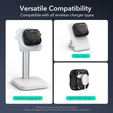 Чохол ESR Cyber Tough Case (HaloLock) with MagSafe для AirPods 4 - Чорний