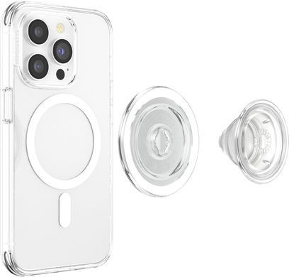 Тримач для телефону PopSockets Phone Grip Compatible with MagSafe - Clear