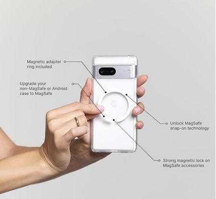 Тримач для телефону PopSockets Phone Grip Compatible with MagSafe - Clear