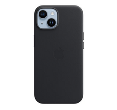Чехол Apple iPhone 14 Leather Case with MagSafe - Midnight (MPP43)