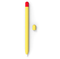 Силиконовый чехол для Apple Pencil 2 / Pro - желтый с красным