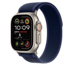 Ремешок Apple 49mm Blue Trail Loop - S/M - Natural Titanium Finish (MXTT3)