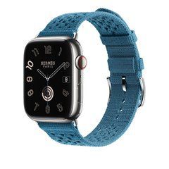 Ремінець Apple Watch Hermès Bleu Jean Tricot Single Tour - 45mm (MWPA3)