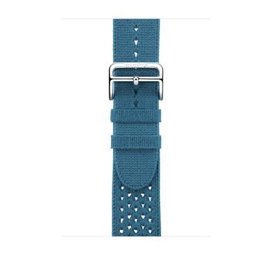Ремінець Apple Watch Hermès Bleu Jean Tricot Single Tour - 45mm (MWPA3)
