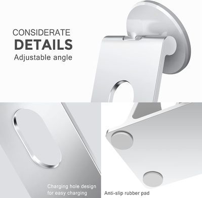 Подставка алюминиевая с магнитом MagSafe (new design) для iPhone - Серебристая