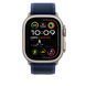 Ремінець Apple 49mm Blue Trail Loop - S/M - Natural Titanium Finish (MXTT3)