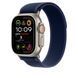 Ремінець Apple 49mm Blue Trail Loop - S/M - Natural Titanium Finish (MXTT3)