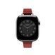 Ремінець Apple Watch Hermès - 42mm Rouge Grenat/Vermillon Twill Jump Attelage Single Tour (MXJF3)