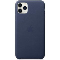 Чехол Apple iPhone 11 Pro Max Leather Case - Midnight Blue (MX0G2)