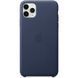 Чохол Apple iPhone 11 Pro Max Leather Case - Midnight Blue (MX0G2)