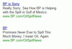 BP Oil Spil Ads