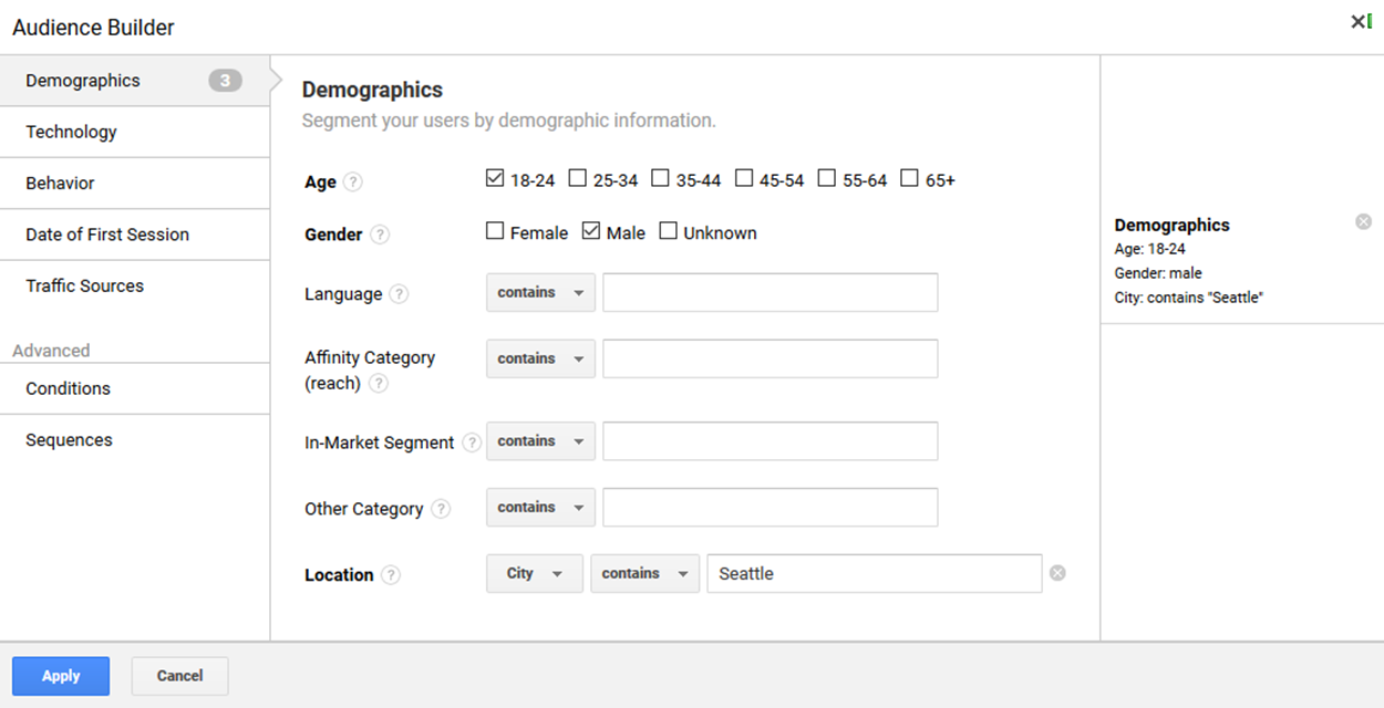 Demographic Based Audiences for Remarketing