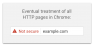 Not secure website in Google Chrome