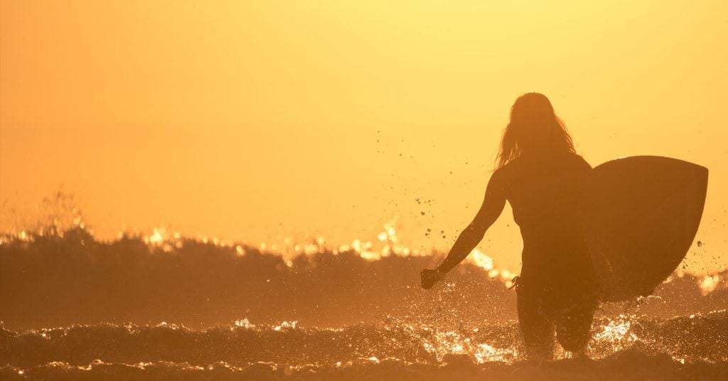 Female surfer Kalon Surf school