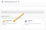 Screenshot of GDS with an arrow pointing to the Google Analytics account option