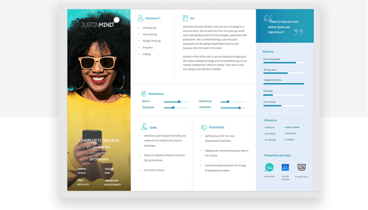 Using personas to identify interview participants that fit within your target demographic, based on things such as personality, motivations, goals, and frustrations